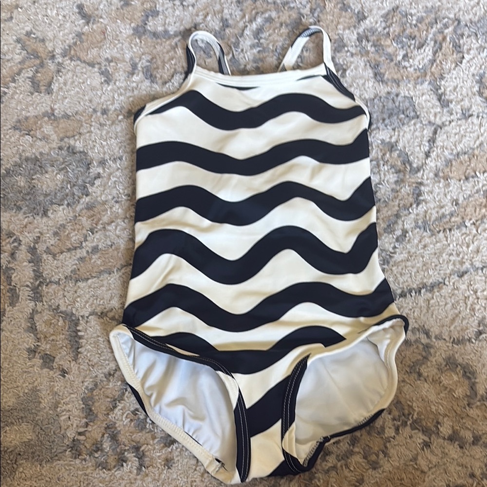NWOT* Hanna Andersson Black and White Wave Swimsuit